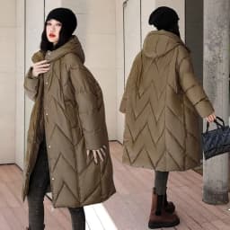 Oversized Thicken Down cotton Jacket for women Winter New Retro Chinese style Hooded Coat Female Cotton Warm Parker Overcoat