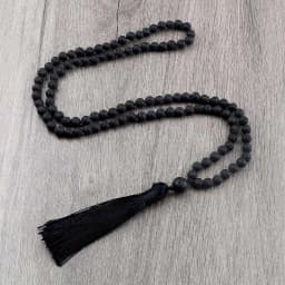 108 Mala Beaded Tassel Necklace Tiger Eyes Turquesa Meditation Yoga Jewelry Women Malachite Bohemian Ethnic Amazonite Necklace