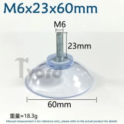 M4 M5 M6 M8 Transparent Suckers With Screw PVC Plastic Sucker Pad Holder Turn Nut Glass Table Tops Storage Tool Hooks