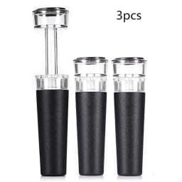Vacuum Wine Bottle Stopper, Reusable Wine Bottle Stoppers, Built-in Vacuum Pump, Leakproof Wine Bottle Sealer, Silicone Caps