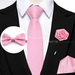 Hot Sale Burgundy Pink Necktie Set Include Polyester Bowtie Cufflink Floral Brooch For Groom Suit Wedding Cravat Shirt Accessory