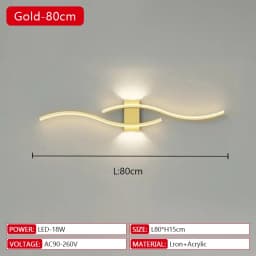 Long Strip LED Wall Lamp Modern Remote Control Dimming Living Roomdecor Wall Lamp Background Bedroom Bedside Home LED Lighting