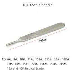 Extra Long Stainless Steel Surgical Knife Handle, 3 # 4 # 7 # 9 # Round Knife Holder for Hobby Carft Carving Model DIY blade
