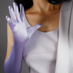 Lavender Satin GLOVES Stretch Silk Elbow 50cm 20" Long Opera Evening Halloween Cosplay Costume Wedding Bridal Fashion Glove
