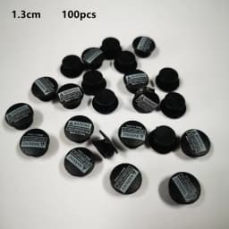 50pcs 100pcs Plastic Buckles 1.2/1.3cm Black Buttons Tapered Buckle Shoe Decorations Shoe Charms Buckles DIY Accessories