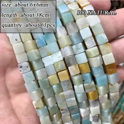 Wholesale Natural Amazonite Various Shape Stone Beads Round Faceted Rondelle Square Irregular for Jewelry Making Diy Bracelet