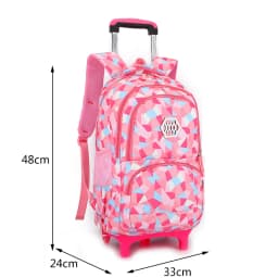 Children School Rolling Backpacks Trolley Bags with Wheels Waterproof School Bag For Teenage Girls Kids Travel Wheeled Bag