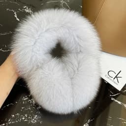 Winter Natural Real Fox Fur Earmuffs Plush Warm Decorate Women Cute Solid Ear Warmer Headphones Neck Warm Bib Scarf