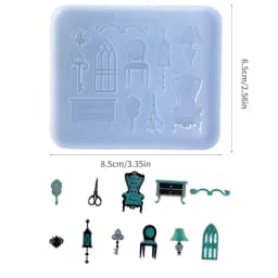 Resin Shaker Mold Flowers Small Flexible Pendant for Keychain Hollow Silicone Mold Epoxy Jewelry Making Pendant Quicksand Mould