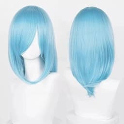 Anime 40cm Medium Basic Bang Blond Black White Red Pink Green Brown Gold Blue Cosplay Wig Heat Resistant Synthetic Hair Wigs