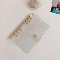 A5 A6 New Rose Gold PVC Transparent 6-Hole Loose-Leaf Binder Notebook Cover Diary Agenda Planner Paper Cover School Stationery