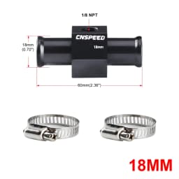 Black Coolant Hose Connection Temp Radiator Hose Adapter 1/8Npt Temperature 18mm 20mm 22mm 24mm Water Temp Joint Pipe Sensor