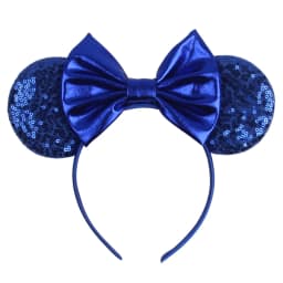 Cute Women Mouse Ears Leopard Print Headbands for Girls Baby Women Sequins 5"Bows Hair Accessories Adults Hairbands Kids Gift