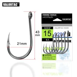 Octopus Fish Hooks High Carbon Chemical Sharpen Barbed Circle Hook Tackle Set 5C Point Hardness Fishing Hook for Carp Fishing