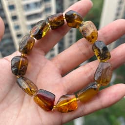 Original Amber Bracelets for Unisex New Genuine Irregular Beads Natural Black Medical Green Healing Jewelry Factory Unique Gift