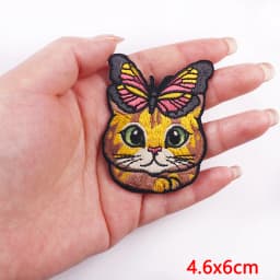 Animal Cat Possum Fox Patch Cartoon Embroidery Patch Iron On Patches For Clothing Thermoadhesive Patches On Clothes Sewing Badge