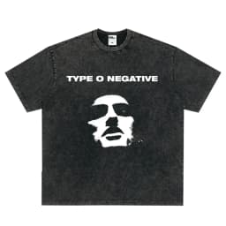 Rock Band Type O Negative The Green Man Vintage Washed T Shirt Gothic Metal Short Sleeve T-shirt Men's Vintage Hip Hop T Shirts