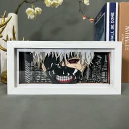 Anime Tokyo Ghoul Light Box Ken Kaneki Paper Carving 3d Anime Lamp Led Night Light Manga Action Figure For Room Decor Child Gift