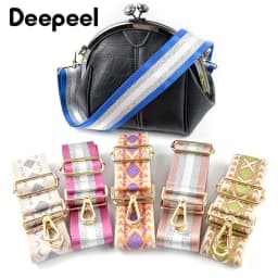 1P Deepeel 5cm Wide Handbag Straps Embroidered Bag Strap Shoulder Band Crossbody Webbing Adjustable DIY Sewing Accessories