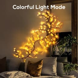 USB Branch String Lights Warm White Twig Decoration Remote Control 8 Modes Indoor Rattan Lights for Bedroom Wall Christmas Decor
