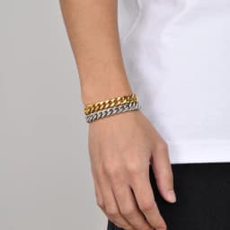 Vnox 7/9mm Cuban Chain Bracelets for Men Women, Waterproof Stainless Steel Link Chain Wristband,19/21cm Length Classic Jewelry