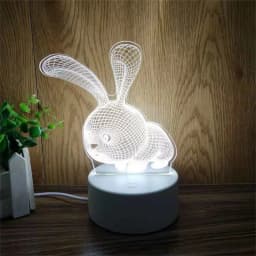 3D Acrylic LED Night Lamp USB Plug-Bedside Accent for Birthday Celebrations & Family Home Decor
