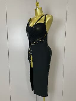 2025 New Chic Elegant Pin Split Sexy One Shoulder Bandage Long Dress Women Evening Party Club Luxury Birthday Dresses Vestidos