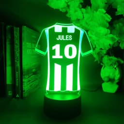 Personalised Futball Jersey LED 3d Lights Custom Name Football Night Lamp Kids Bedroom Table Decoration Xmas Gifts for Child