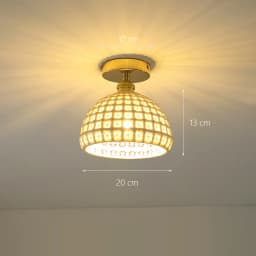 Modern Pendant Ceiling Lamp with Glass Shade for Kitchen Aisle Balcony Bedroom Home Art Deco Led Ceiling Lights Fixtures E27