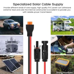 2m/6.5FT Solar Panel to XT60i-F Cable for EcoFlow Delta 2/2 Max/Pro/Pro 3/3 Plus River 2/2Pro/2 Max/3/3 Plus Power Stations.