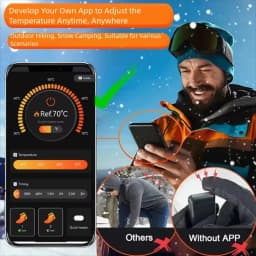 New APP Control Heated Socks 5000mah Battery Electric Heated Skiing Socks Winter Thermal Heated Foot Warmer Sport Socks