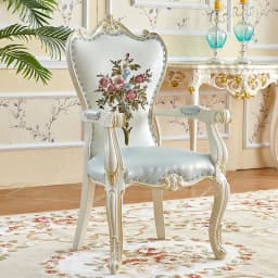 European Solid Wood Dining Chair Princess Lazy Throne Luxury Lounge Chair Fashion Butterfly Ergonomic Muebles Entrance Furniture