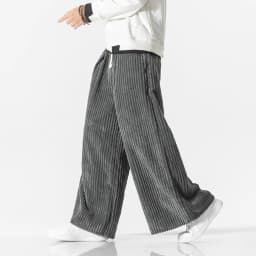 Men Corduroy Pants Harajuku Mens Solid Color Wide Leg Harem Pants Mens Vintage Streetwear Casual Jogging Trousers Oversized 5XL