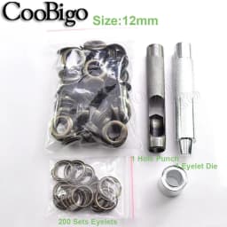 200set Metal Grommets Eyelet Grommet Punch Installer Tool Kit for Shoes Belt Bag Garment Leather Craft DIY Bronze 2mm~17mm