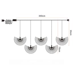 5 Pack 600 LED Connectable Firework Lights Outdoor Copper Wire Sparklers Starburst Lights Holiday Firecracker Fairy String Light