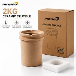 PHYHOO High Temperature Ceramic Crucible 1KG 2KG 3KG High Heat Resistant Melting Casting Cup For Gold Silver Jewelry Making Tool