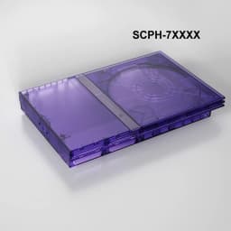 Bitfunx Translucent Black Purple Replacement Case for PS2 Slim Game Console
