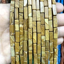 4*13MM Natural Stone Square Aventurine Tiger Eye Agates Crystal Jades Spacer Beads For Jewelry Making DIY Bracelet Accessories
