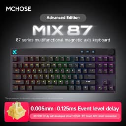 MCHOSE Mix87 Magnetic Switch Gaming Keyboard Hall Effect Ultra-Low Latency 0.005mm Lightning Magnetic Axis Office Wired Keyboard