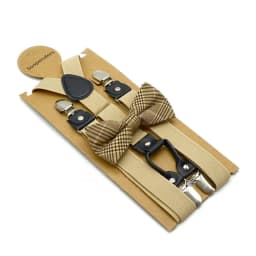 Solid Color Bowknot Elastic Leather Suspenders Braces Men Women Adjustable Straps For Wedding Suit Skirt Accessories Gift