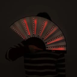 Glow Folding Led Fan Dancing Light Wedding Halloween Christmas Festival Accessories Built-in Battery In The Dark Party Supplies