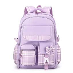 2025 New Student Backpack, Cartoon Cute Girl Backpack, Multi Pocket Lightweight Load Reduction Backpack