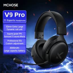 MCHOSE V9 Pro Wireless Gaming Headset 7.1Surround Sound Headphones Noise Canceling Mic Low Latency Lightweight for PS5 PC SWITCH