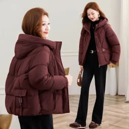 2027 Winter New High End Big Fur Collar Workwear Down Cotton Jacket Women's Fashion Short Thicken Cotton Female Parkas Coats