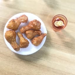 1/6 Scale Dollhouse Miniature Pizza Chicken Fried Chips Juice Mini Fast Food for Blyth BJD Doll House Kitchen Play Accessories