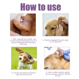 YEGBONG 100ml Hypoallergenic Pet Ear Cleaning Solution Gentle Non Irritating Vet Recommended Cleansing for Dog Cat Sensitive Ear