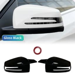 Carbon Fiber Look Black Rearview Side Mirror cover Caps for Mercedes-Benz W176 W246 W204 W212 W221 C117 X204 X156 ABS