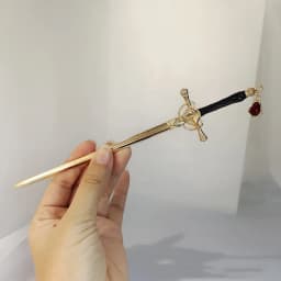 2022 New Punk Ruby Pendant Sword Hairpin Chinese Simple Hair Sticks for retro Women girl Hairstyle Hair Dish Accessories Trendy