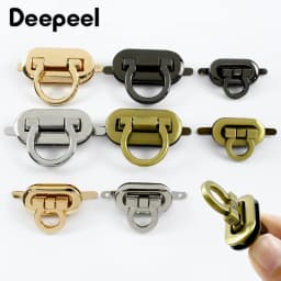 1/2/3/5Pcs Metal Square Turn Twist Locks Women's Bag Lock Buckle Decorative Handbag Closure Clasps Hardware Accessories