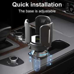 Upgraded 64oz Large Cup Holder Expander with Coaster for Car, Expandable Cup Holder Adapter with Adjustable Base